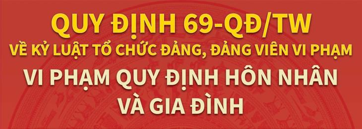 Quy định 69-QĐ/TW về kỷ luật tổ chức đảng, đảng viên vi phạm: Vi phạm quy định hôn nhân và gia đình